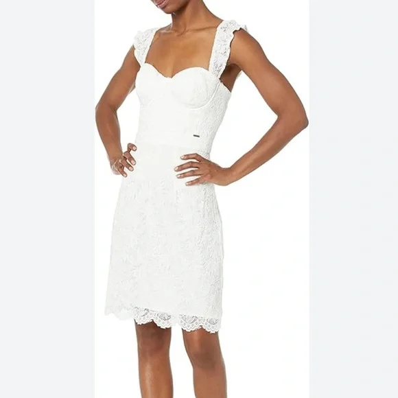 Guess | Dresses | Guess White Lace Mini Dress | Poshmark